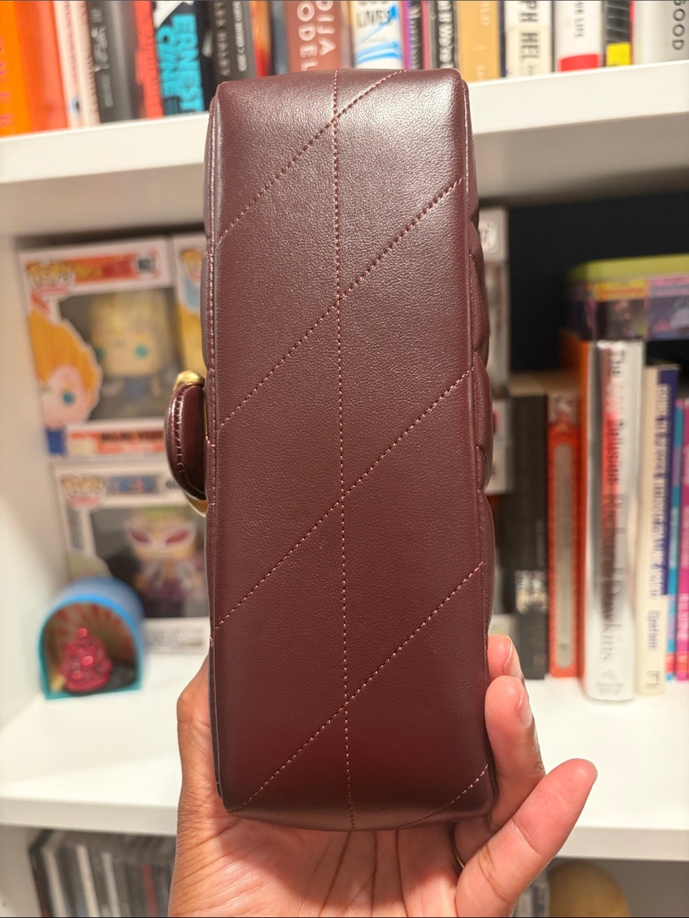 Coach Quilted Tabby 20 in the color BLACK CURRANT - Picture 4 of 8
